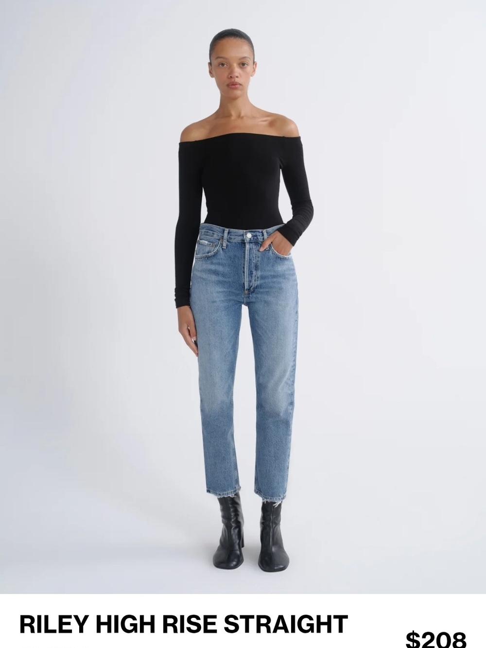 Riley High Rise Straight Jeans